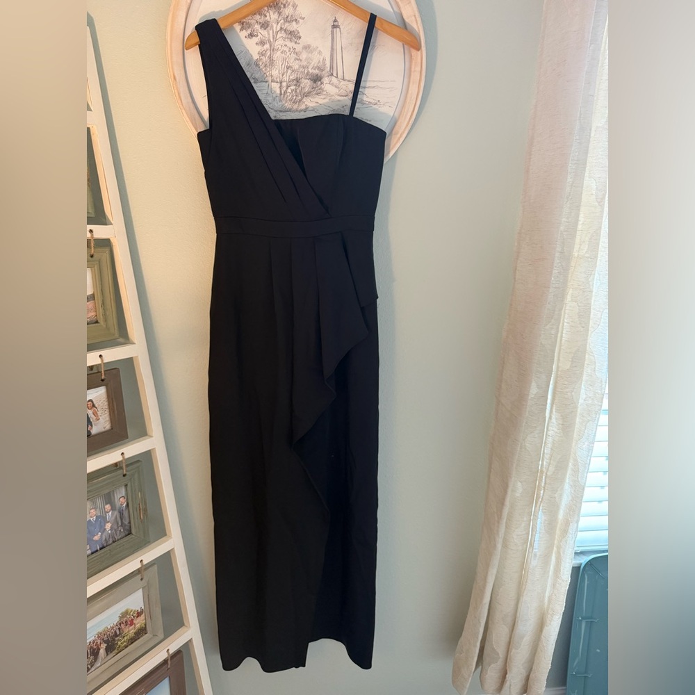 BCBGMaxAzria One Shoulder Black Dress